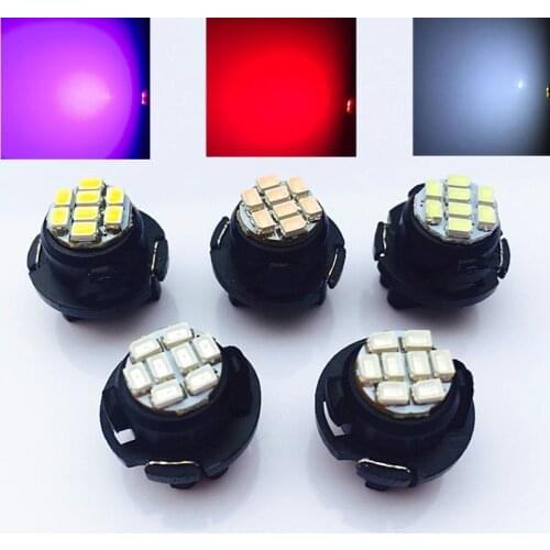 10pcs Auto Car T10 T6.5 8SMD 1206 Chip LED Dashboard Meter Panel LED Light Bulb White/Red/Blue/Green/Yellow/Ice blue #CA4760