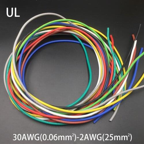 15AWG 1.5mm2 600V 200C 0.08mm UL Wrapping Tinned Copper Silicone Rubber Insulation LED OK SR Stranded Braid Wire Cable Cord