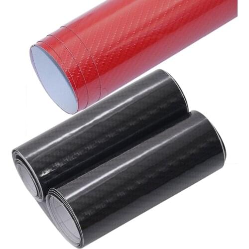 2x Car Styling 10cm x 152cm Super High Glossy 5D Carbon Fiber Car Wrapping Vinyl Film Motorcycle Car Stickers Accessories Black