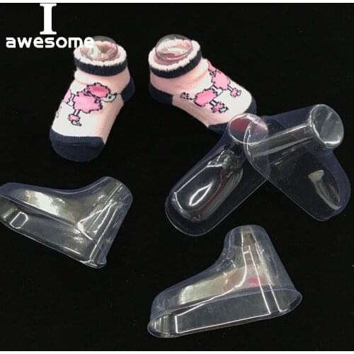 20 Pcs/lot Plastic Kid Shoe Tree Foot Model Sock Molds Paste Extrusion Display Shoe Packaging 9/10/11/12cm Baby Booties Mould