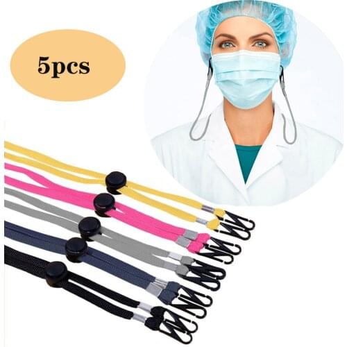 5pc Mask Extension Rope Adjustable Mask Lanyard Mask Hanging Rope Handy&convenient Hang On Neck Mask Rope Dropshipping
