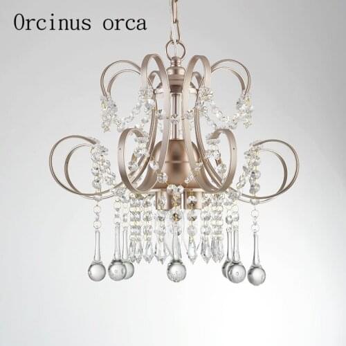 American Rural creative personality simple crystal chandelier single entrance balcony corridor hallway Crystal Chandelier