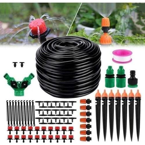 25M Automatic Micro Drip Irrigation System Garden Hose Kits Flowers Spray Self Watering Device With 20 Adjustable Dripper