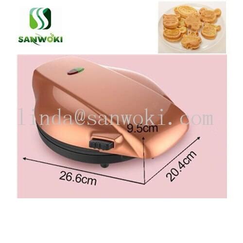 Household mini children cake machine monkey shape waffle iron machine animal waffle cake baker machine Zodiac sign muffin machin