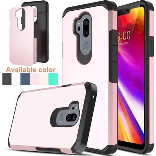 For LG G7 ThinQ / G7+ G710EM G710PM G710VMP Case Dual Layer Hybrid Armor Case Slim Soft TPU Rubber Hard PC Back Anti Shock Cover