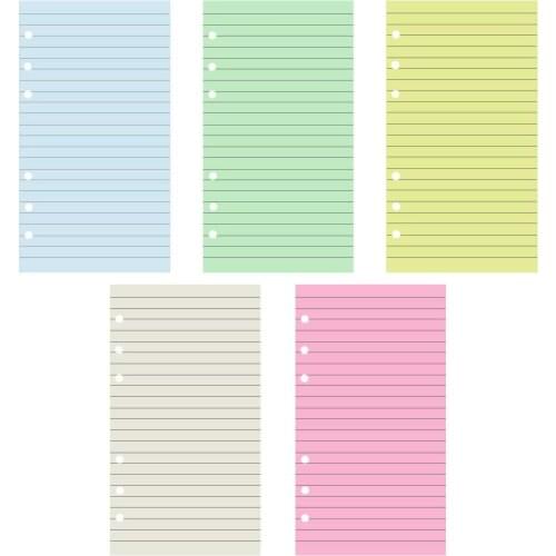 6-Ring A6 Binder Planner Refill Paper Refillable Inserts Loose Leaf Paper for Binder Notebook 50 Sheets