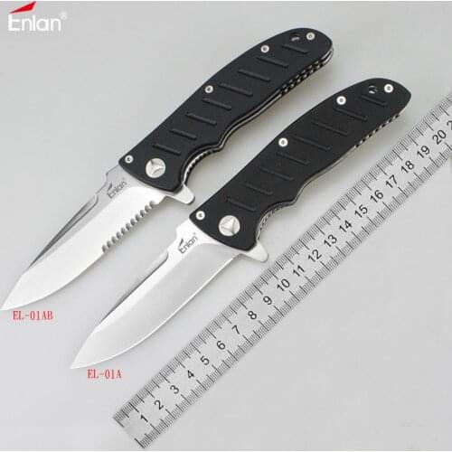 Enlan EL-01AB 8Cr13Mov Blade G10 Handle Folding Knife Outdoor Collection Camping Hunting Survival EDC Gift Knife Kitchen