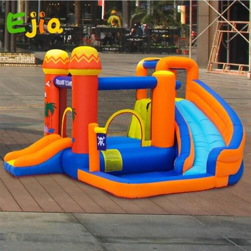 2021Hot Design Wholesale Inflatable Kids Slide Water Park Bounce House with Slide for Kids Party with Blower Outdoor