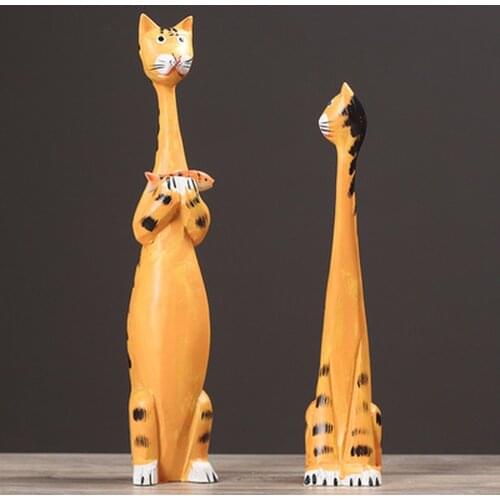 IDYLLIC SIMPLE PAINTED ANIMAL LOVERS CAT FURNISHINGS LIVING ROOM BEDROOM TABLE FURNISHINGS SOFT ADORNMENT LU530410