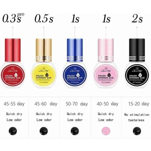 Eyelash Extension Glue Individual False Lashes Black Adhesive Kit For Professional Use 0.3-2 Sec Dry Time Eyelash Glue