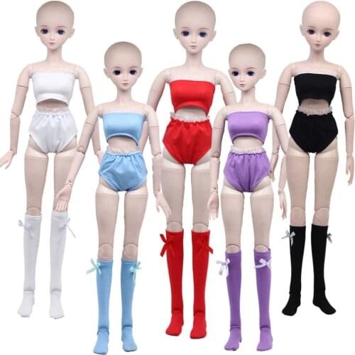 Lace Underwear Set for 1/3 BJD SD 60cm Dolls Panties Stockings Bra Underpants Doll Clothes Accessories Dress Up Toys