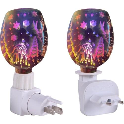 Creative Home Plug-in Small Night Light 3D Wax Melting Lamp Cylinder Plug-In Aromatherapy Night Light Moon Lamp Lava Lamp