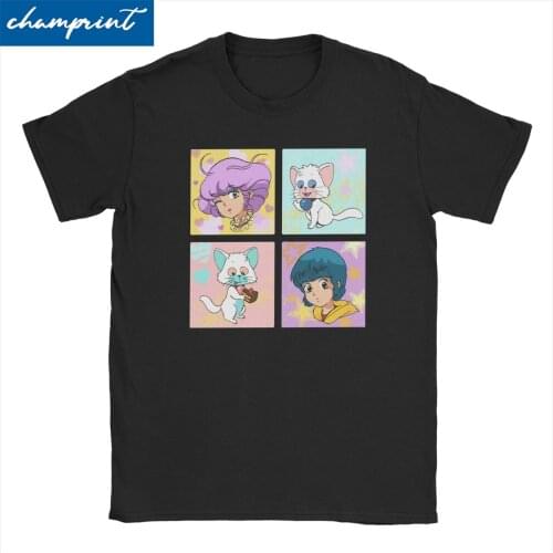 Creamy Mami Yu Posi Nega T Shirts Men Womens Cotton T-Shirt Crew Neck Magical Angel Cute Kawaii Anime Girls Tees Adult Clothing
