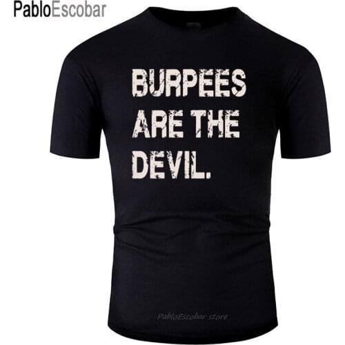 Summer Burpees Are The Devil Black And White Men Women Hi Mens T-Shirt Crew Neck Tshirt Female Short-Sleeve Hiphop Top