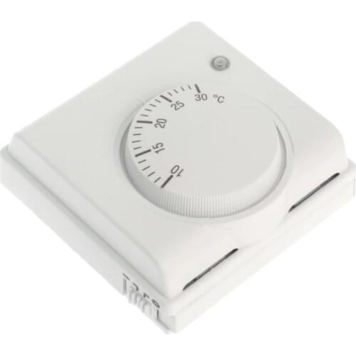 220V 6A Mechanical Room Thermostat Temperature Controller Air Condition and Floor Gas Boiler Heating #Aug.26