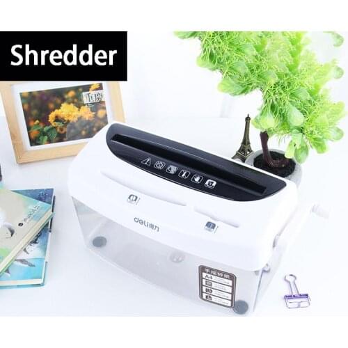 Mini 4l Desktop Manual A4 Shredder Compatible Cutting For Paper & Credit Card & Cd 1 Sheet/shred, Manual Crushing Paper Cutter