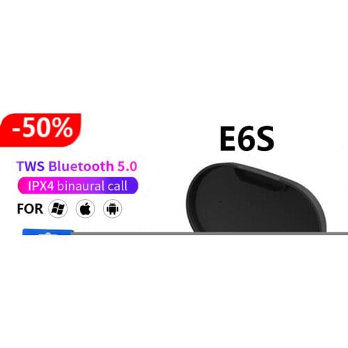 E6S TWS Bluetooth Earphone Wireless Headphones 5.0 LED Display Button Control Earbuds Waterproof Noise Cancelling Headset PK A6S