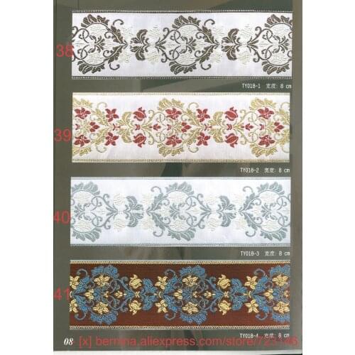 NO1 25m 27yd 8cm 3.1" ethnic filigree costume curtain decoration laciness lace woven embroidery national jacquard ribbon webbing