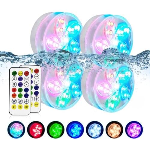 New LED Aquarium Light Symphony RGB Flashing Aquarium Aquatic Light Wireless Remote Control Swimming Pool Diving Light