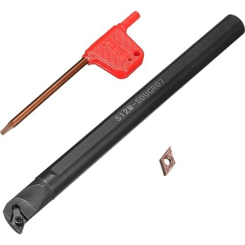 XNEMON Newest S12M-SDUCR07 12x150mm Internal Turning Tool + 1Pc Insert Wrench For Boring Bar Holder CNC Lathe