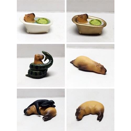 Pvc figure model toy Capybara 6pcs/set