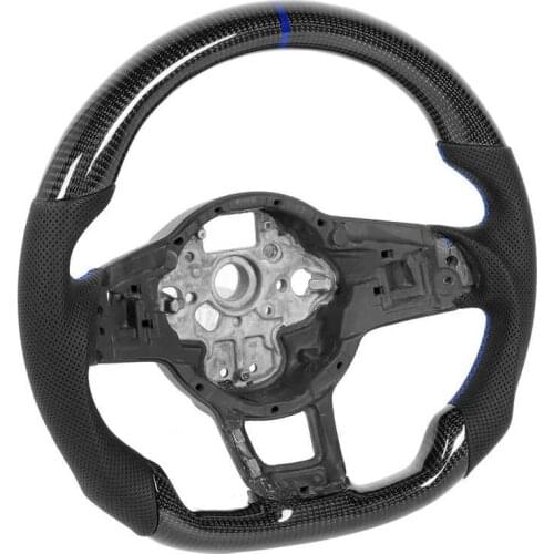 Carbon Fiber Steering Wheel Nappa Perforated Leather Fit for Mk5/Mk6 6C 2014 2015 2019 2020