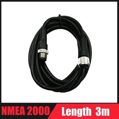 NMEA2000 Connector Cables For Convert Sensor Signal to NMEA2000 Converter DC 9-30V Converter 0.5-4 Meters Black Cable