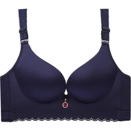 Fat mm smooth no steel ring to increase the cup thin section push up gather plus size bra