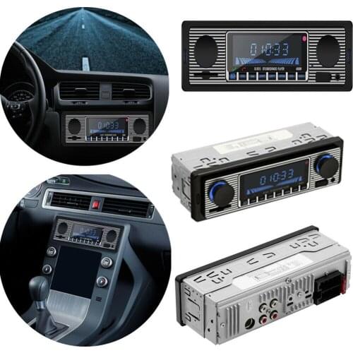 USB AUX Classic Car Radio Bluetooth Stereo Player FM MP3 In-dash Head Unit with Memory Card NJ88