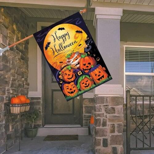 Funny Halloween Double-sided 3D Printed Flag House Flag&garden Flag Halloween Party Flags Hanging House Decoration