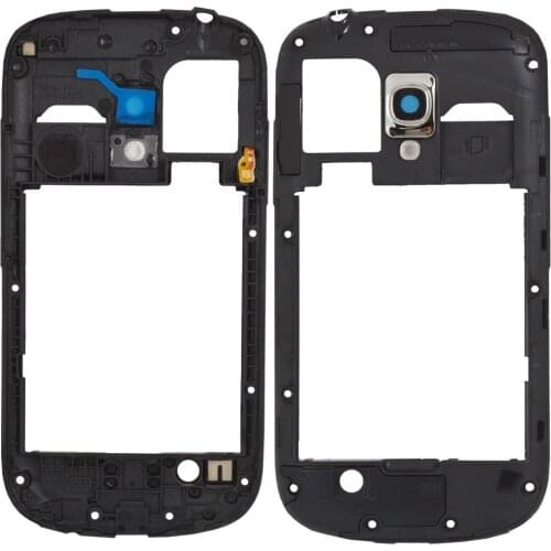 For Samsung Galaxy S3 Mini GT-I8190 White/Black Color Rear Back Housing Frame Plate Middle Cover