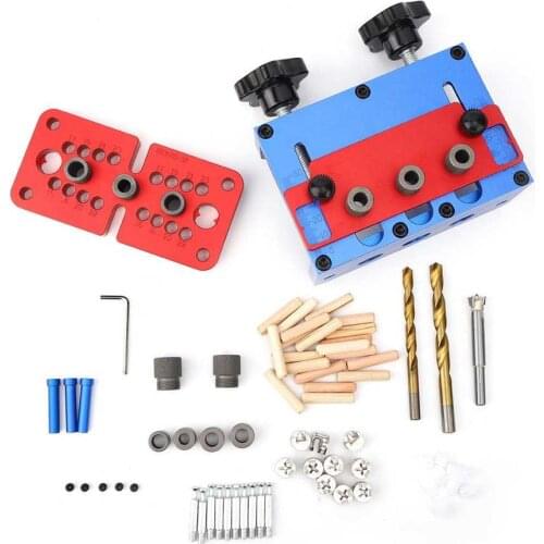 08350-S 3-in-1 Hole Puncher Set Drilling Locator Aluminum Alloy Drilling Jig Tool Accessories