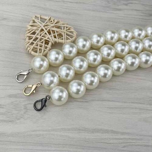 100CM Pearl Chain Handbag Handles DIY Accessories Single Shoulder Messenger Bag Large Pearl Strap Replacement Bag Parts