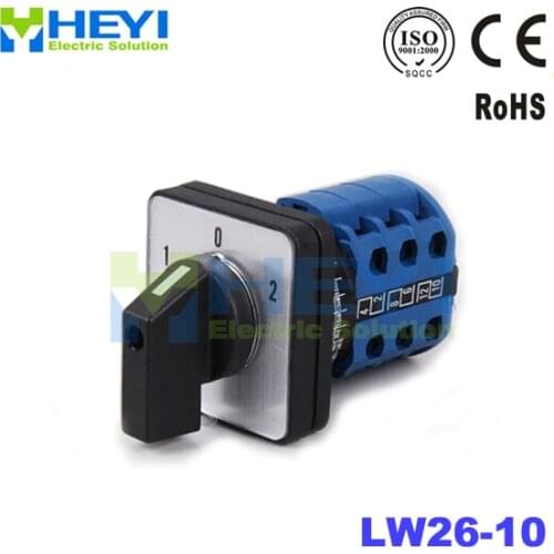 10A 3Postions LW26-10 Changeover Control Rotary Cam Combination Switch