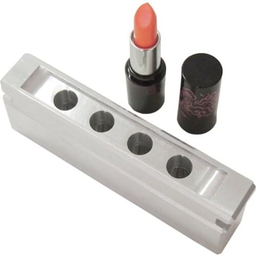 4 Cavities Aluminum Lipstick Mold , Four Cavity Aluminum Lipstick Mould 12.1mm 12.7mm Can Customize Logo