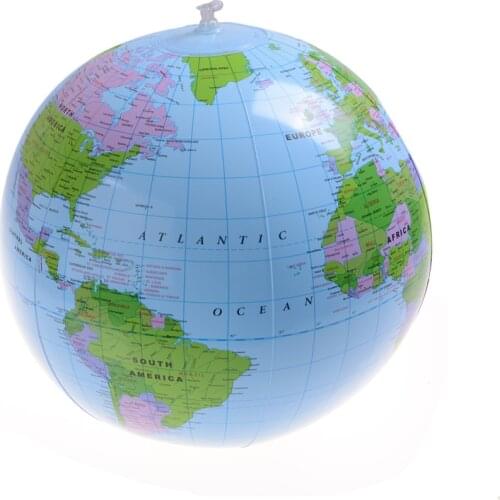 40CM Early Educational Inflatable Earth World Geography Globe Map Balloon Toy Beach Ball Language learning tools