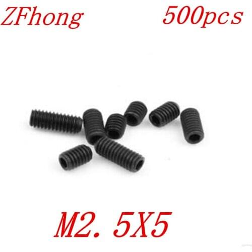 500PCS din916 m2.5x5 m2.5*5 grade12.9 Allen Head Hex Socket Set Screw Grub Screw with cup point