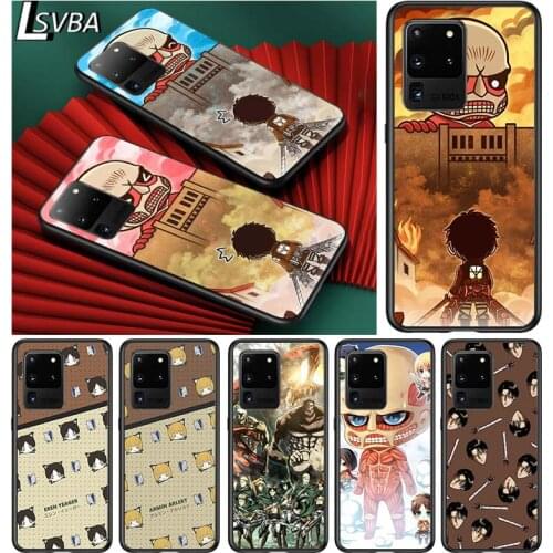 Anime Attack on Titan for Samsung S20 FE Ultra Plus A91 A81 A71 A51 A41 A31 A21 A11 A72 A52 A12 Soft Black Phone Case