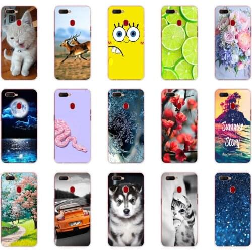 For OPPO A5S Case 6.2" Soft Silicon TPU Back Phone Cover For Oppo A7 AX7 A5 S CPH1909 Bumper Fundas full 360 Protective Coque 2
