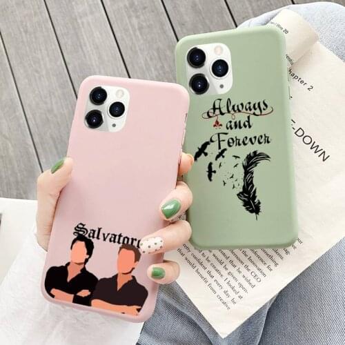 The Vampire Diaries Phone Case Candy Color for iPhone 6 6S 7 8 11 12 XS X SE 2020 XR mini pro Plus MAX funda
