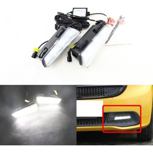 Clear Front Bumper Xenon White Led Daytime Running DRL Light Position Lamp For Bens Smart Fortwo 451 2012 2013 2014 Direct Fits