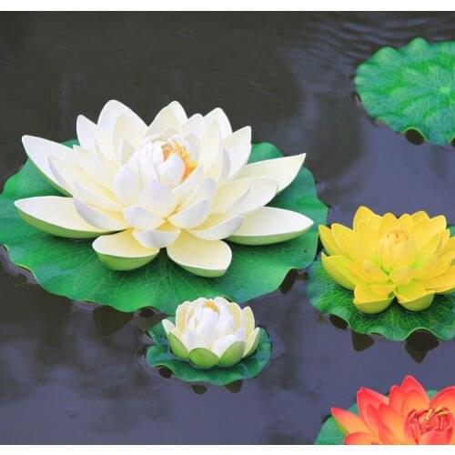 29CM Lotus Flower Fish Tank Garden Water Pool Decorations Silk Flowers For Christmas Ornament Wedding Party Decoration supplies