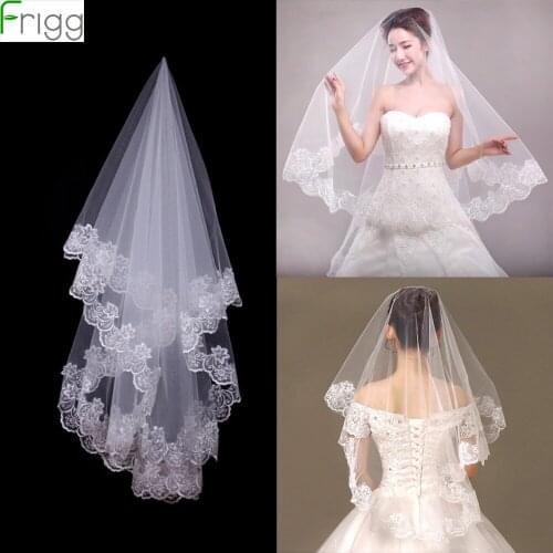 Frigg Wedding Veil White Edge Bridal Veil Wedding Engagement Party Decoration For Team Bride Hen Party Wedding Accessories