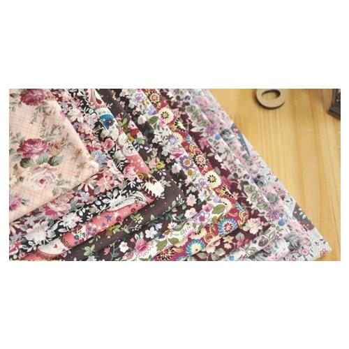 ZY DIY 12pcs 24x24cm Colorful Purple Collection Patchwork fabric home Textiles Cotton Poplin fabric for sewing 100% cotton