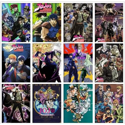 5D DIY Diamond Painting Vintage Anime JoJoS Bizarre Adventure JOJO Poster Diamond Mosaic Embroidery Cross Stitch Art Home Decor