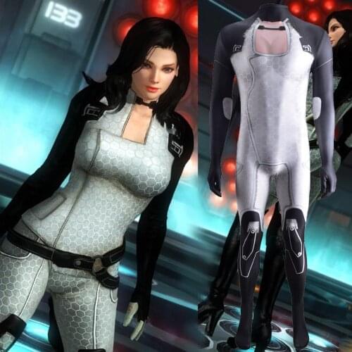 BioWare Game Mass Effect Miranda Lawson Zentai Cosplay Costumes Jumpsuits Tights