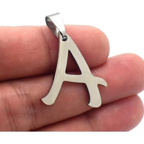 Stainless Steel Pendant 26 English Alphabet A~Z Pendant For Fashion Men/Women DIY Necklace Jewelry Making Supplies Wholesale