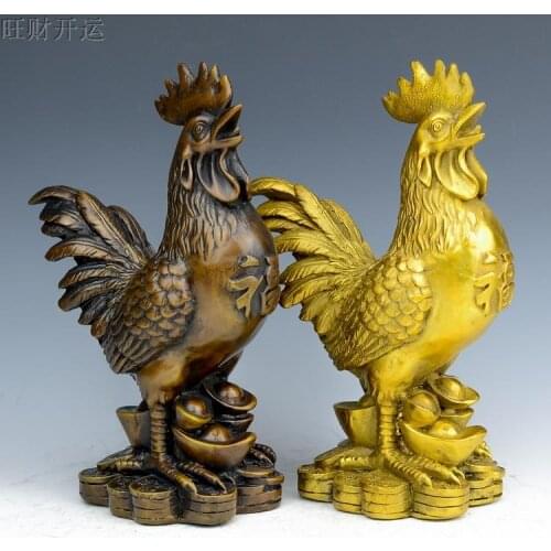 Copper Shunde Chicken Rooster rooster Home Furnishing decorative ornaments cock Decoration Crafts Ornament anti mistress