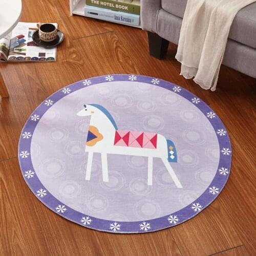 Cartoon Round Carpet Rug Floor Door Mat Carpet For Living Room Bedroom Baby Paly Mat Chair Hanging Basket Dropship