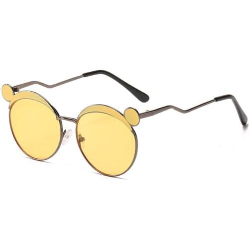 2020 New Anti-Reflective Children Sunglasses Boys And Girls Classic Round Metal Frame Sun Glasses Kids Brands Glasses Uv400